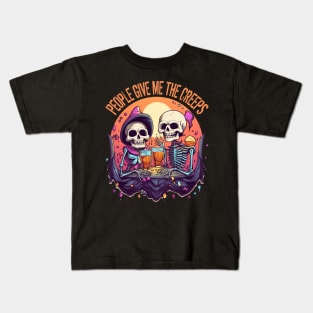 People Give Me The Creeps T-Shirt, Funny Halloween Shirt Kids T-Shirt